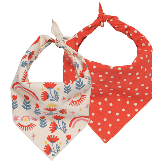 Be Here Now Dog Bandana Set of 2