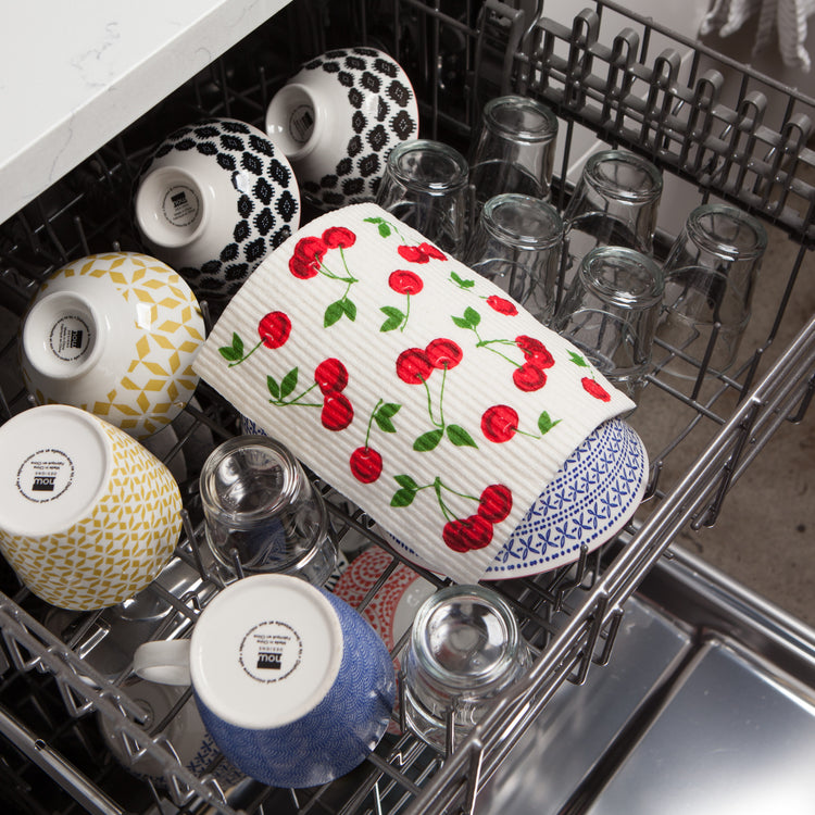 Cherries Swedish Dishcloth