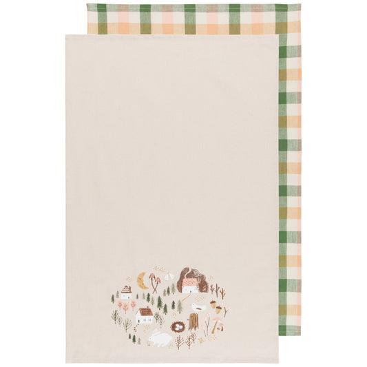 Cozy Cottage Cotton Dishtowels Set of 2