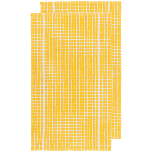 Terry Dishtowels Lemon Yellow Set of 2