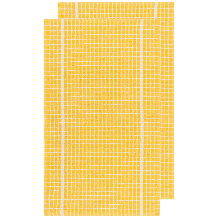 Terry Dishtowels Lemon Yellow Set of 2