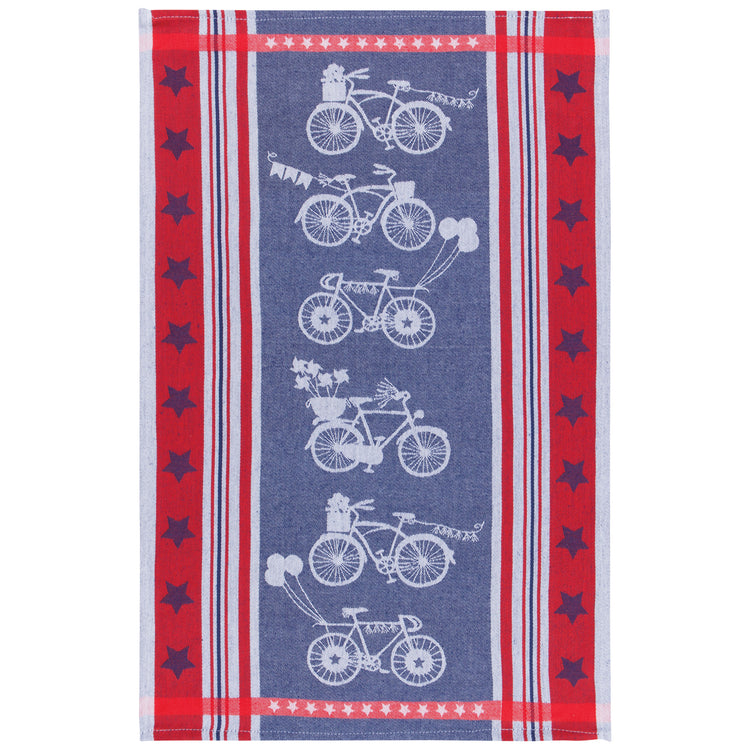 Stars and Spokes Woven Jacquard Dishtowel