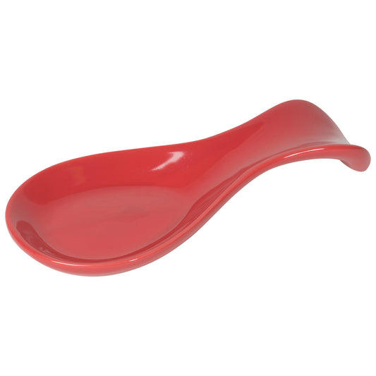 Red Stoneware Spoon Rest