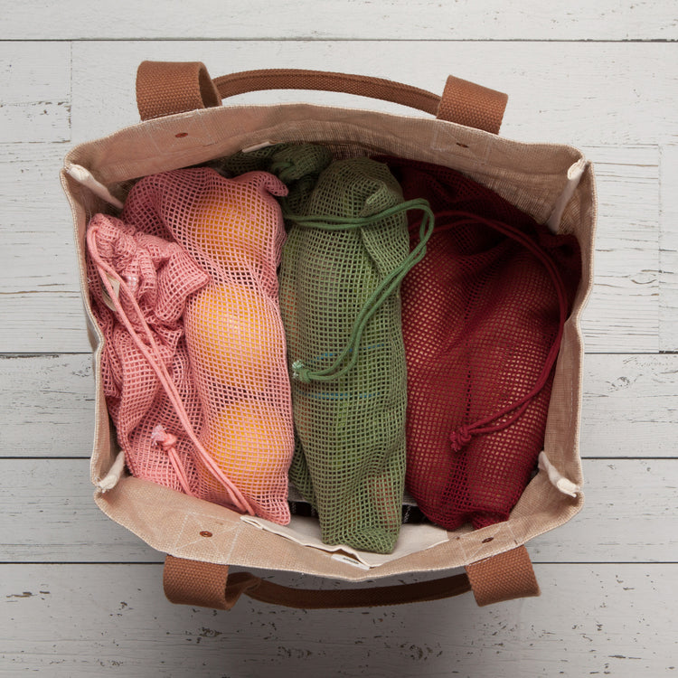 Le Marche Blush Mesh Produce Bags Set of 3
