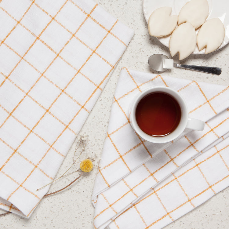 Ochre Vintage Wash Dishtowels Set of 2