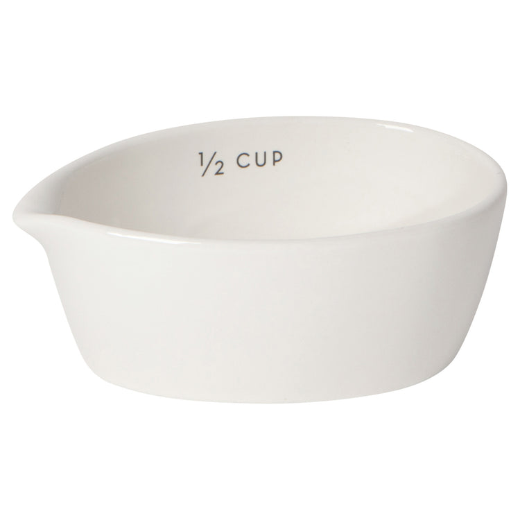 Ivory Stoneware Measuring Cups Set of 4
