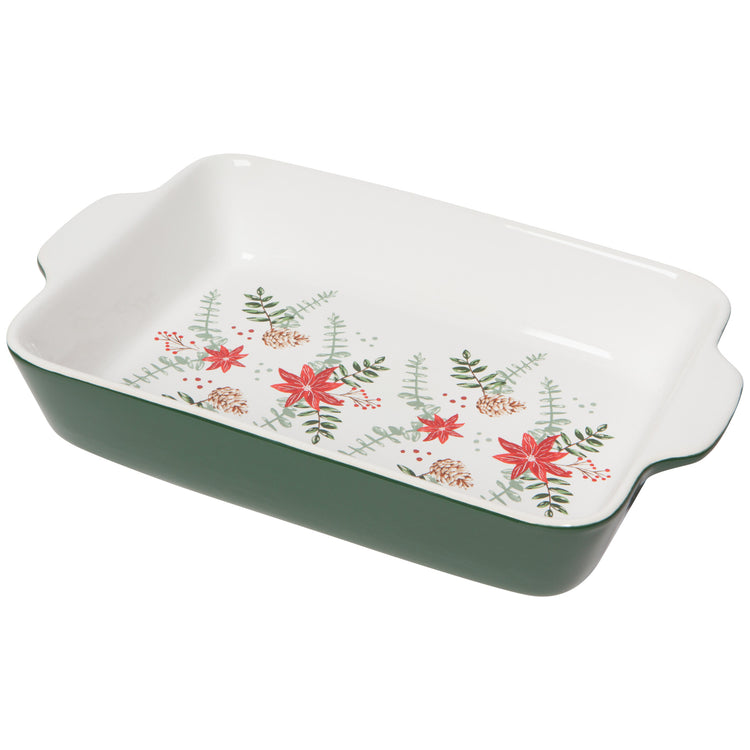 Poinsettia Baking Dish