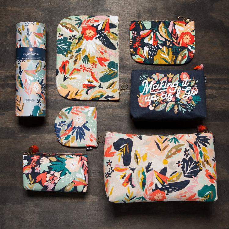 Superbloom Halfmoon Zipper Pouch