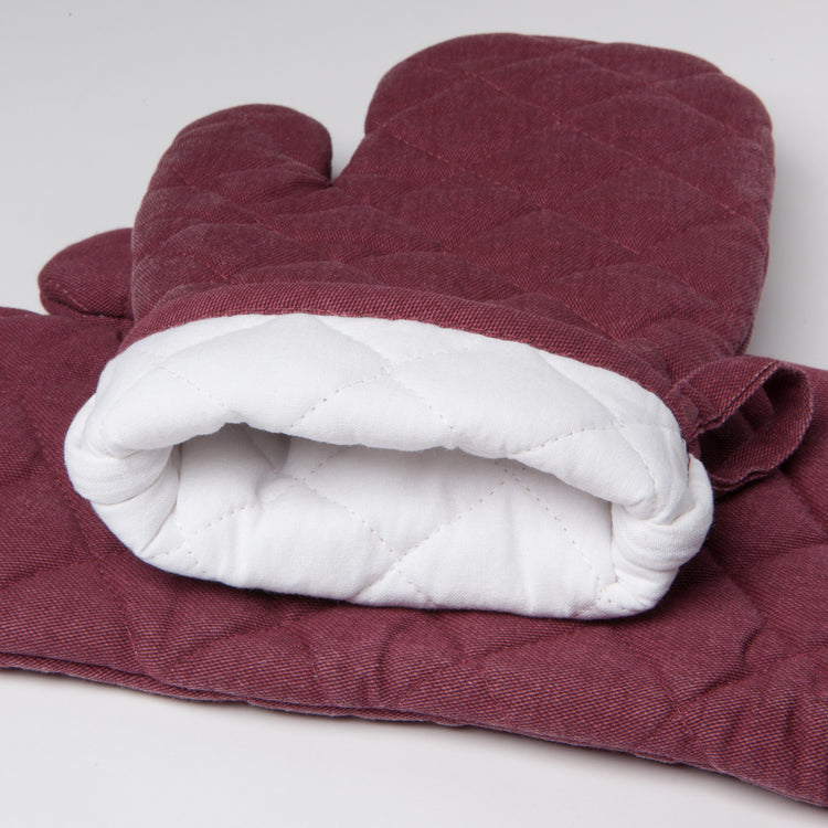 Wine Stonewash Oven Mitt