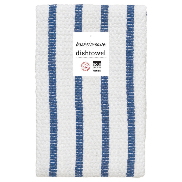 Basketweave Royal Blue Dishtowel