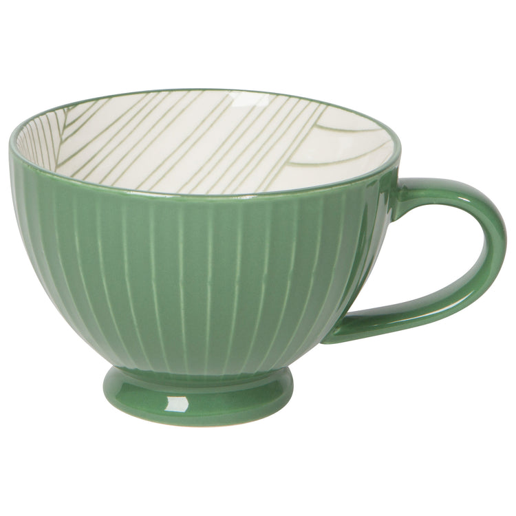 Elm Green Stamped Latte Mug