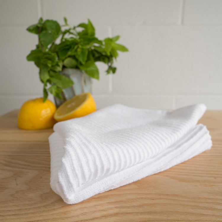 Ripple White Dishcloths Set of 2