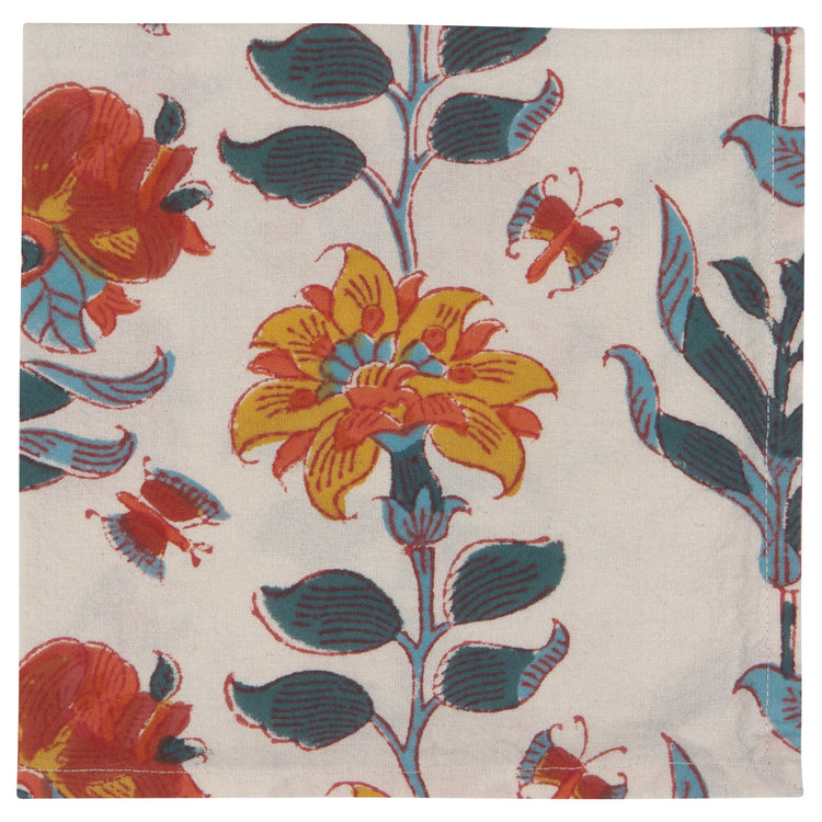 Marigold Block Print Napkins Set of 4