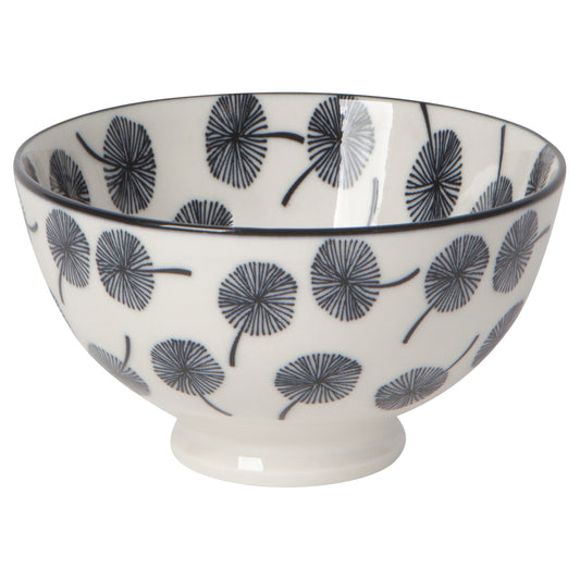 Gray Dandelion Stamped Bowl 4 inch