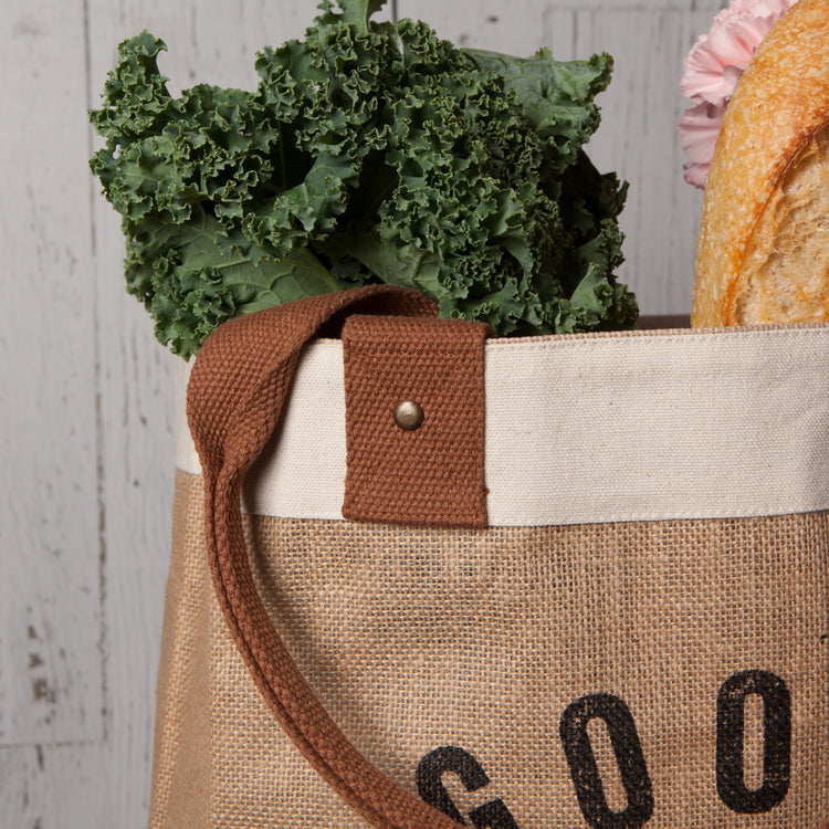Goods And Provisions Large Burlap Shopping Bag