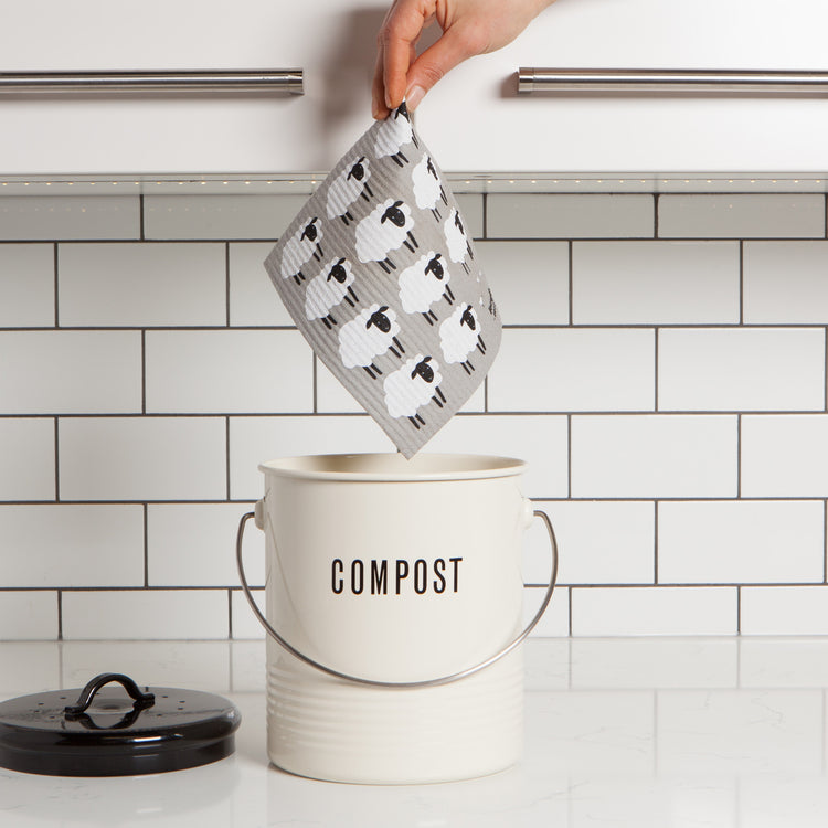 Counting Sheep Swedish Dishcloth