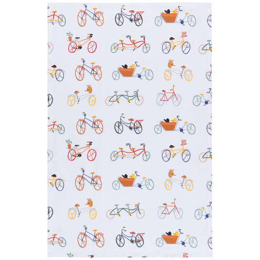 Ride On Printed Cotton Dishtowel