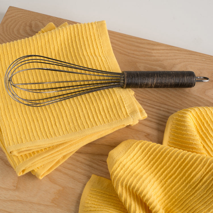 Ripple Lemon Yellow Dishcloths Set of 2