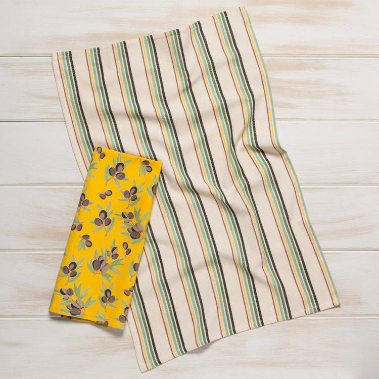 Olives Coordinated Dishtowels Set of 2
