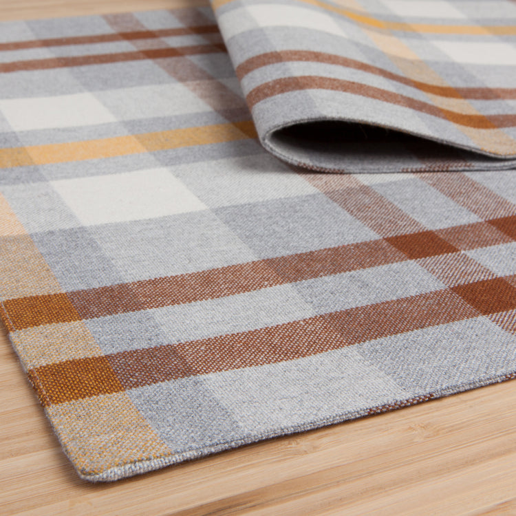 Second Spin Plaid Maize Table Runner 72 inches