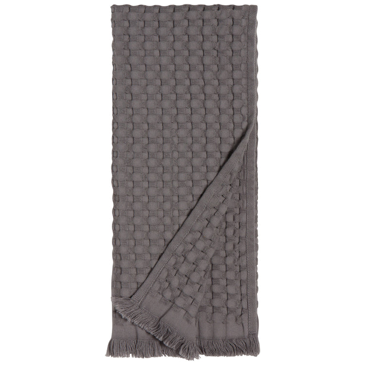 Charcoal Organic Cotton Waffle Hand Towel
