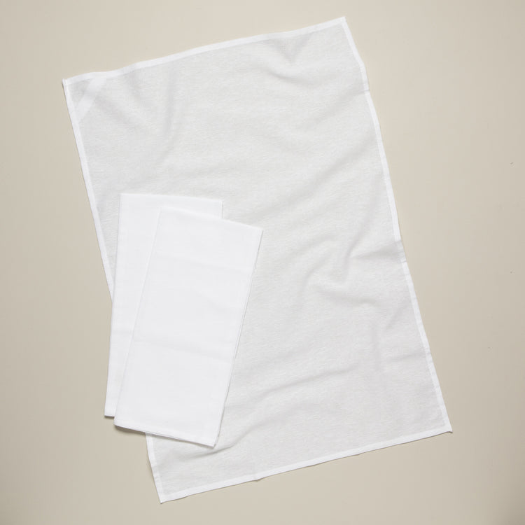 White Floursack Dishtowels Set of 3