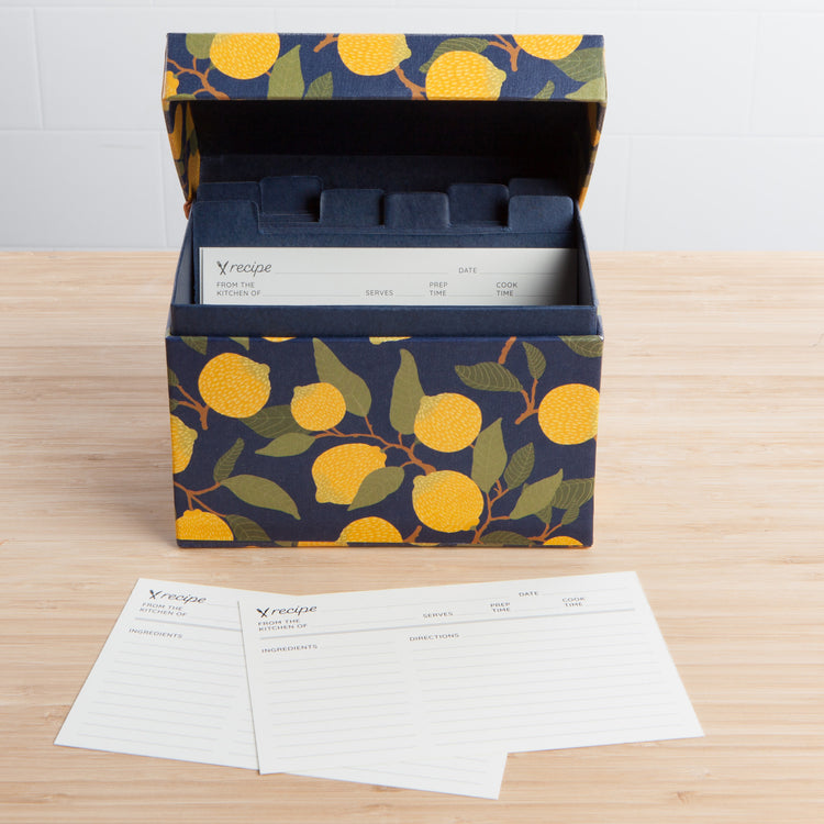 Lemons Recipe Card Box