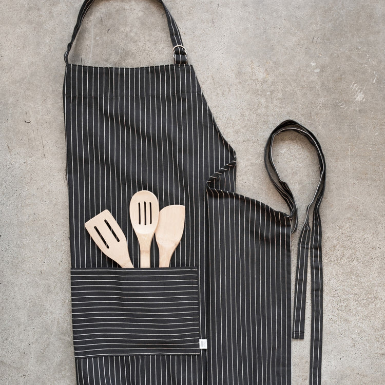 Black Pinstripe Oversized Mighty Apron
