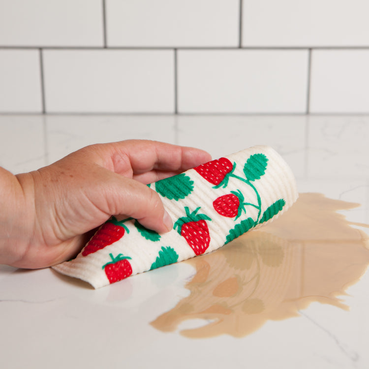 Strawberries Swedish Dishcloth