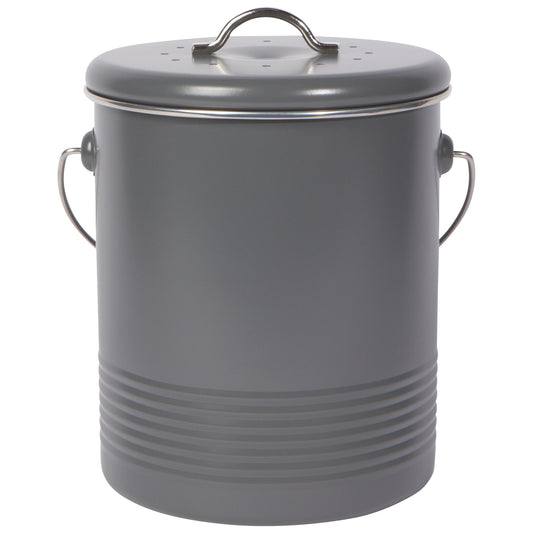 Compost Metal Bin Charcoal 1.25 Gallon