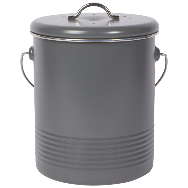 Compost Metal Bin Charcoal 1.25 Gallon