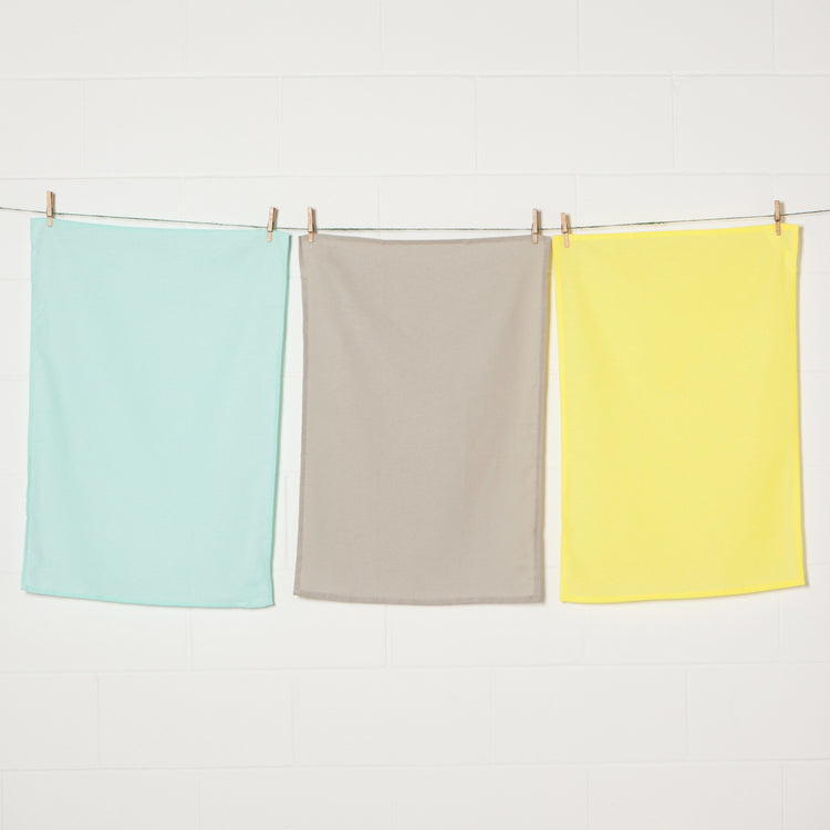 Jade Moonstruck Zest Floursack Dishtowels Set of 3