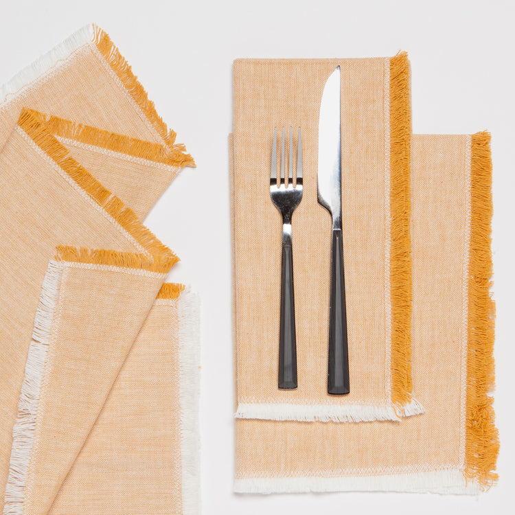 Ochre Chambray Napkins Set of 4