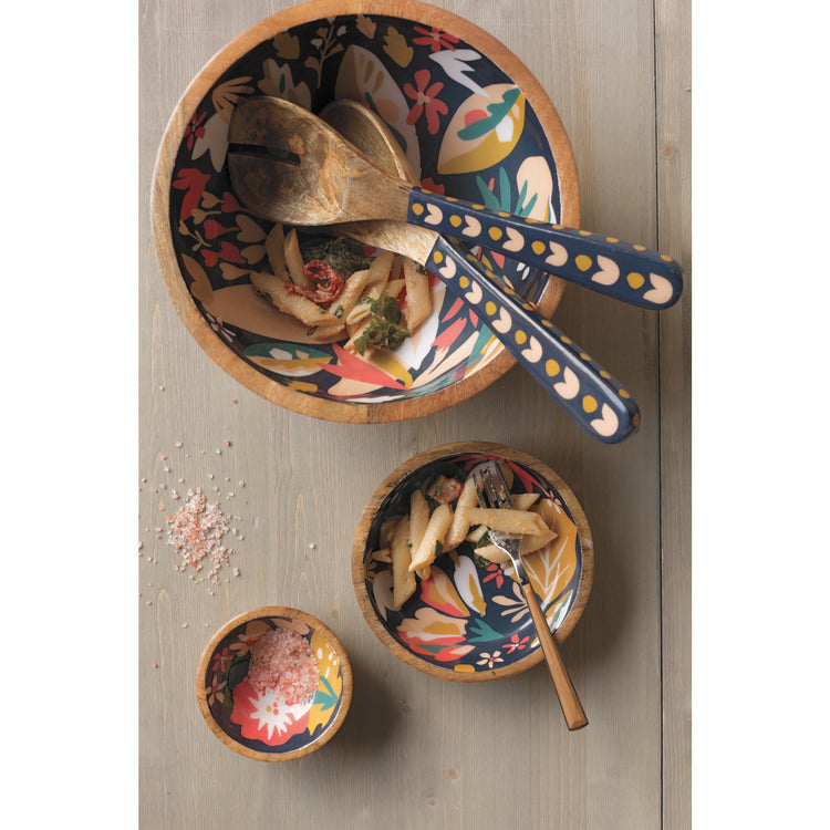 Superbloom Mango Wood Serving Bowl