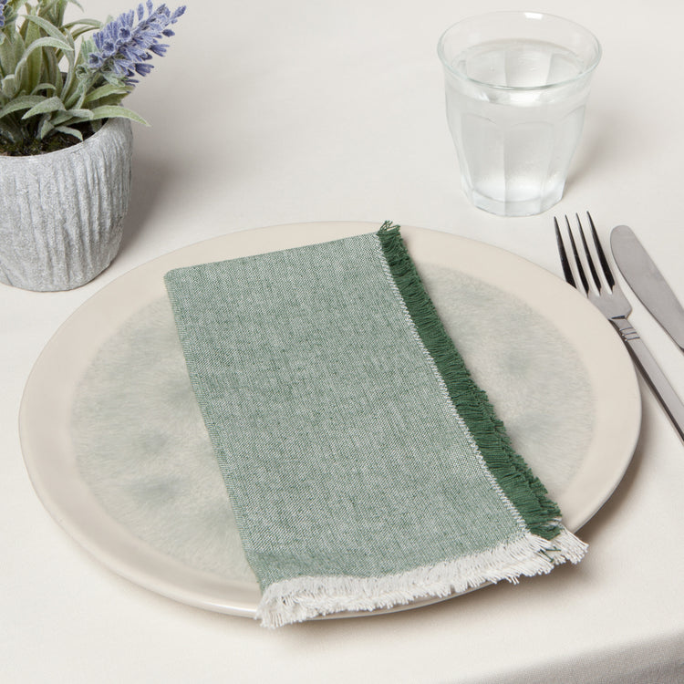 Jade Green Chambray Napkins Set of 4