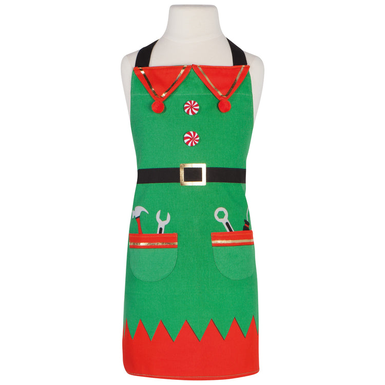 Christmas Elf Kid's Apron and Hat Set
