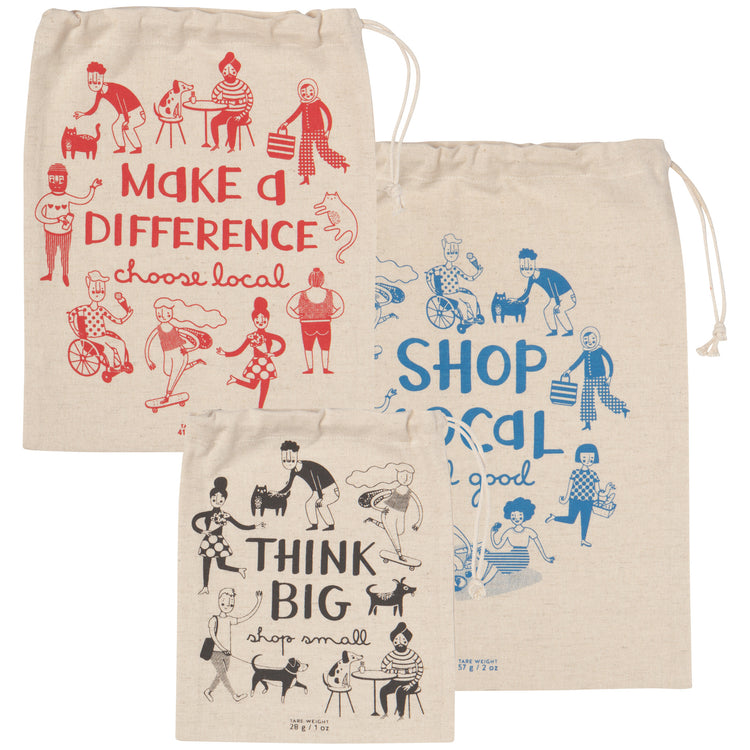 Shop Local Produce Bags Set of 3