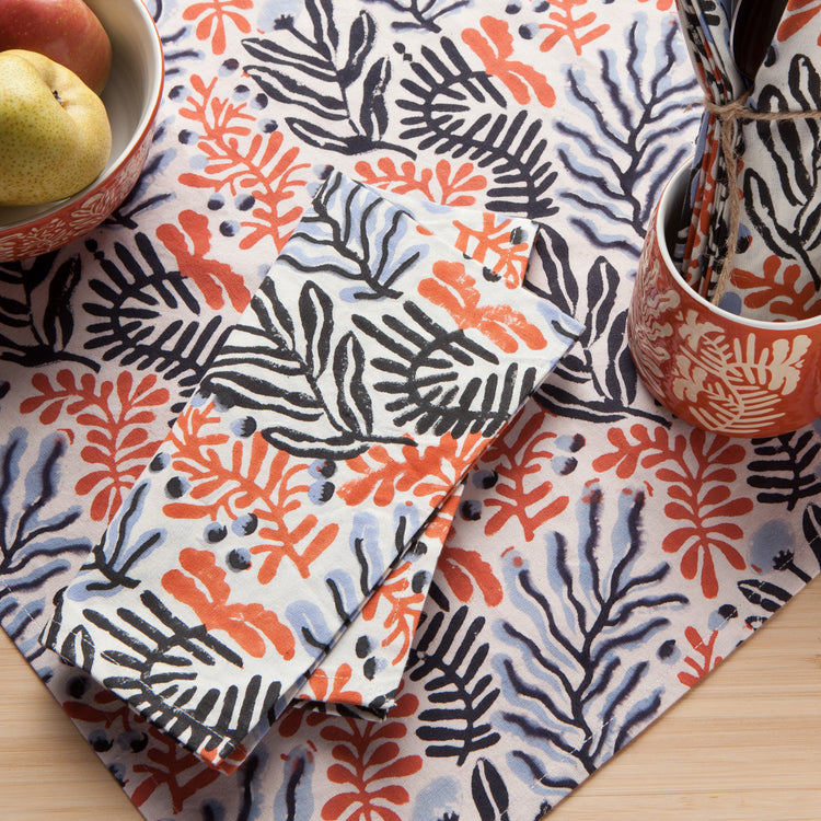 Entwine Block Print Napkins Set of 4