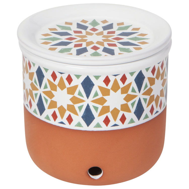 Kaleidoscope Terracotta Garlic Keeper