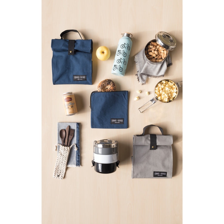 Forage And Gather Blue Lunch Bag
