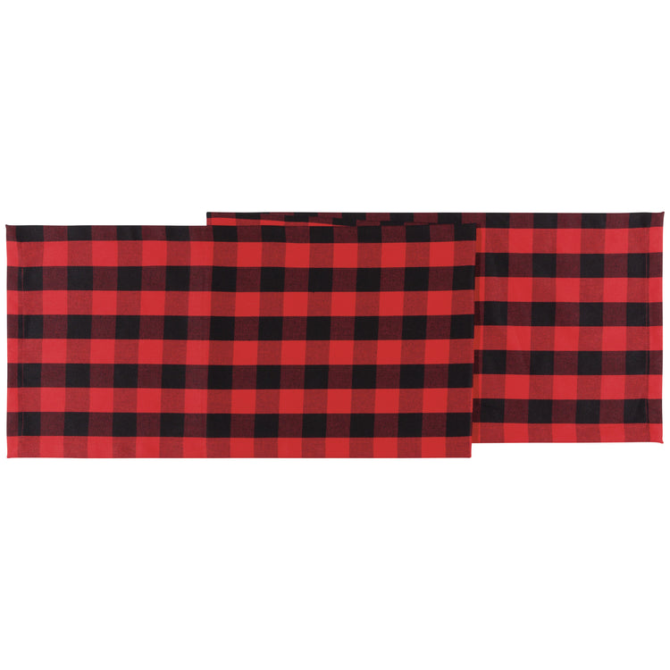 Red Buffalo Check Second Spin Table Runner