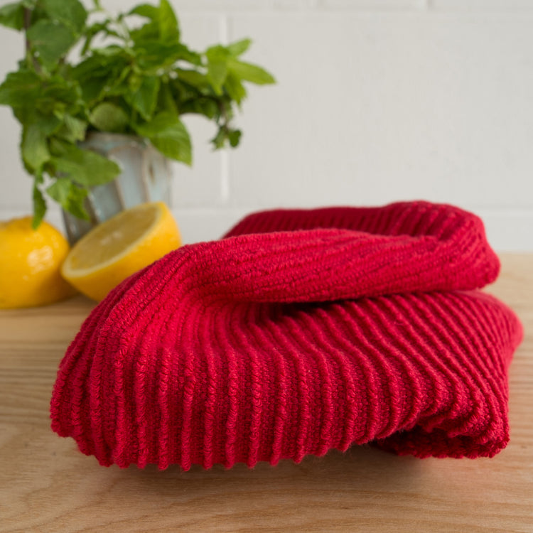 Ripple Red Dishcloths Set of 2