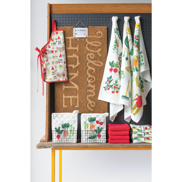 Ripple Red Dishtowel