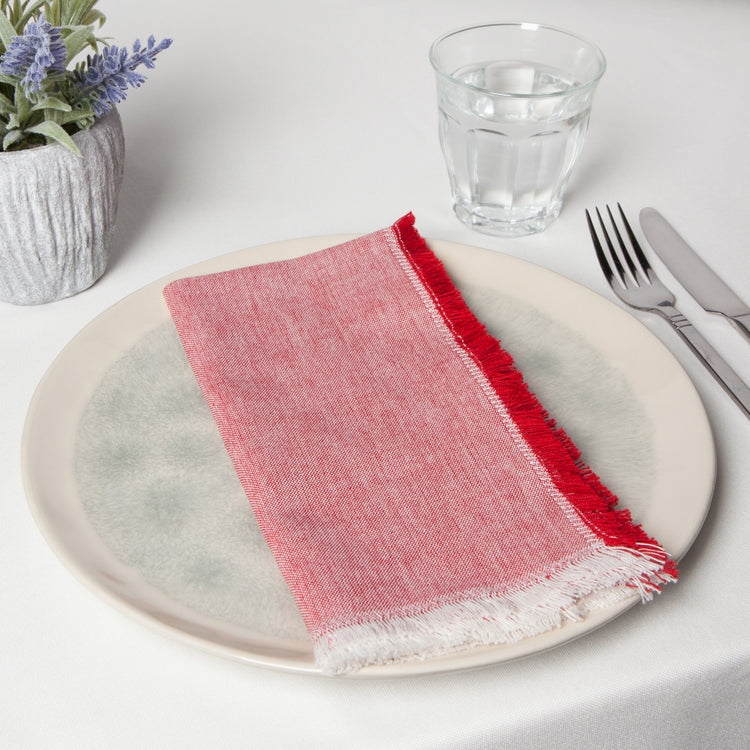 Chili Red Chambray Napkins Set of 4