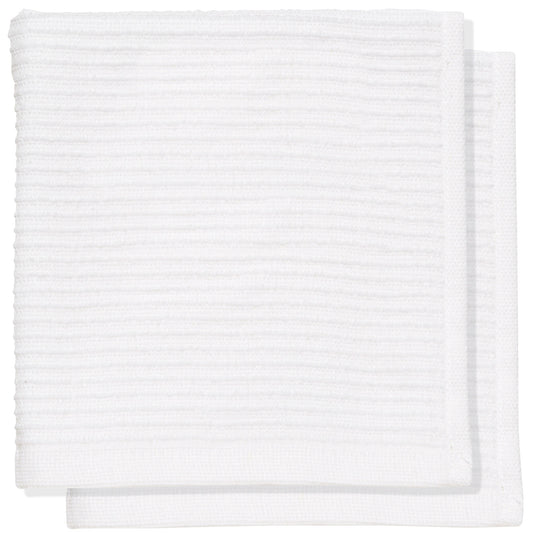 Ripple White Dishcloths Set of 2