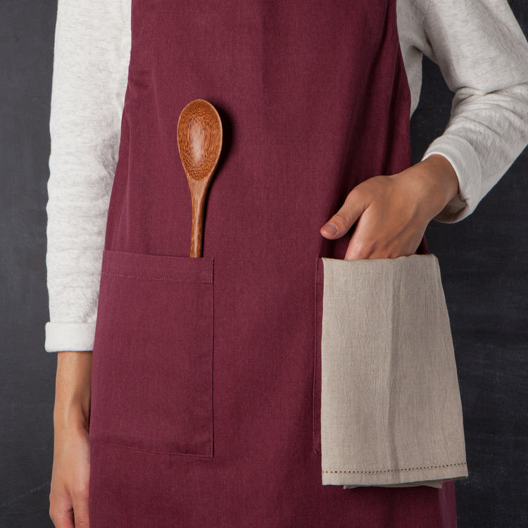 Wine Stonewash Apron