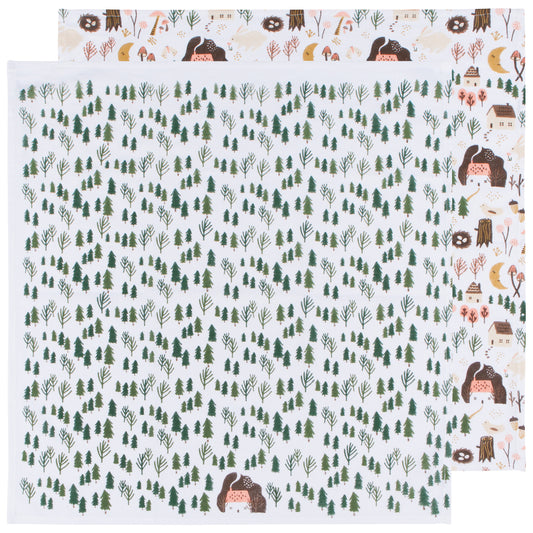 Cozy Cottage Floursack Dishtowels Set of 2