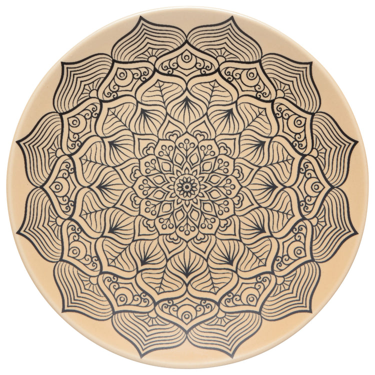 Mandala Stamped Plate 8.5 Inch