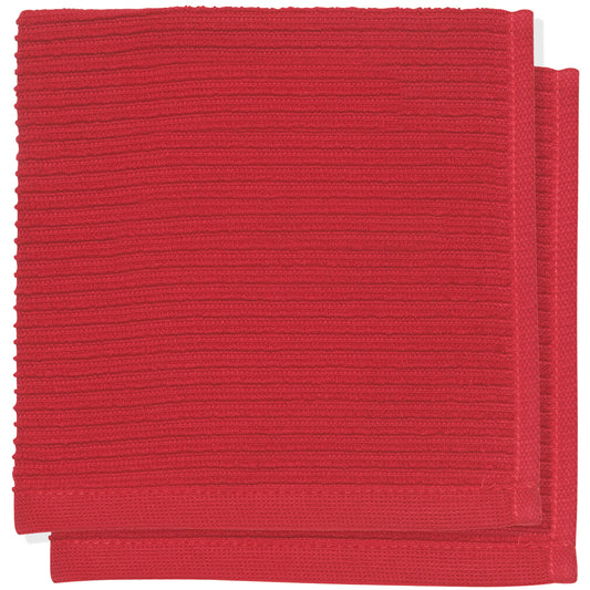 Ripple Red Dishcloths Set of 2