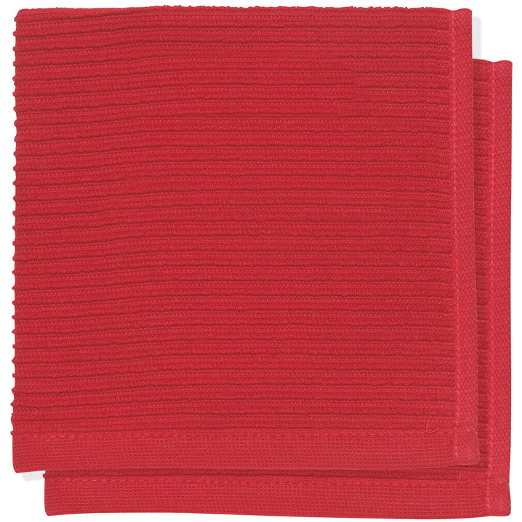 Ripple Red Dishcloths Set of 2